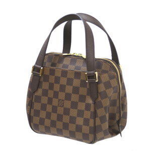 Louis Vuitton Belem Handbag Damier Ebene Brown